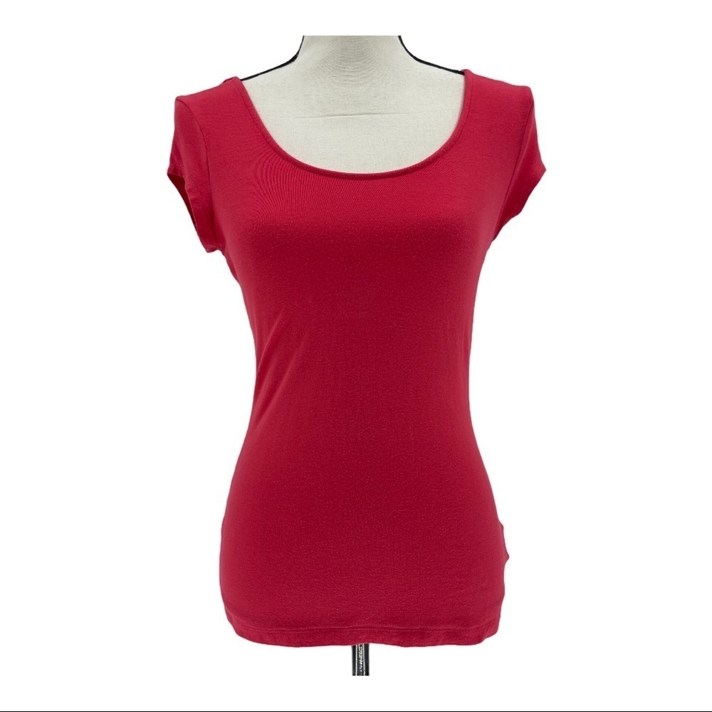 Guess Short Sleeve Bow Cut Out Back Shirt Size M